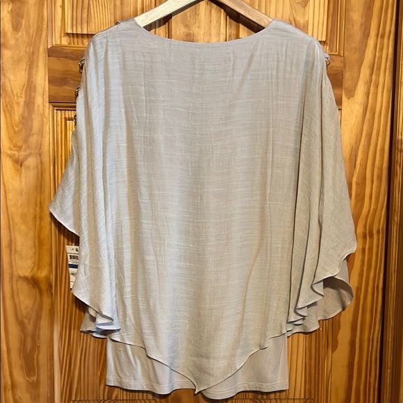 JM Collection Women's Tan Layered Blouse NWT - Picture 6 of 7